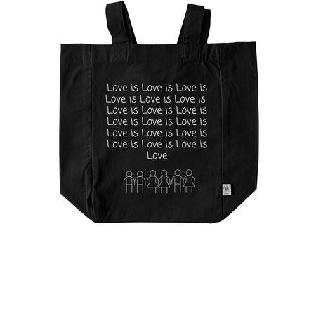 Love is Love Tote, a Black Recycled Cotton Tote Bag