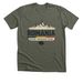 MISSION TO ROMANIA 2026, a Heather Military Green Premium Unisex Tee