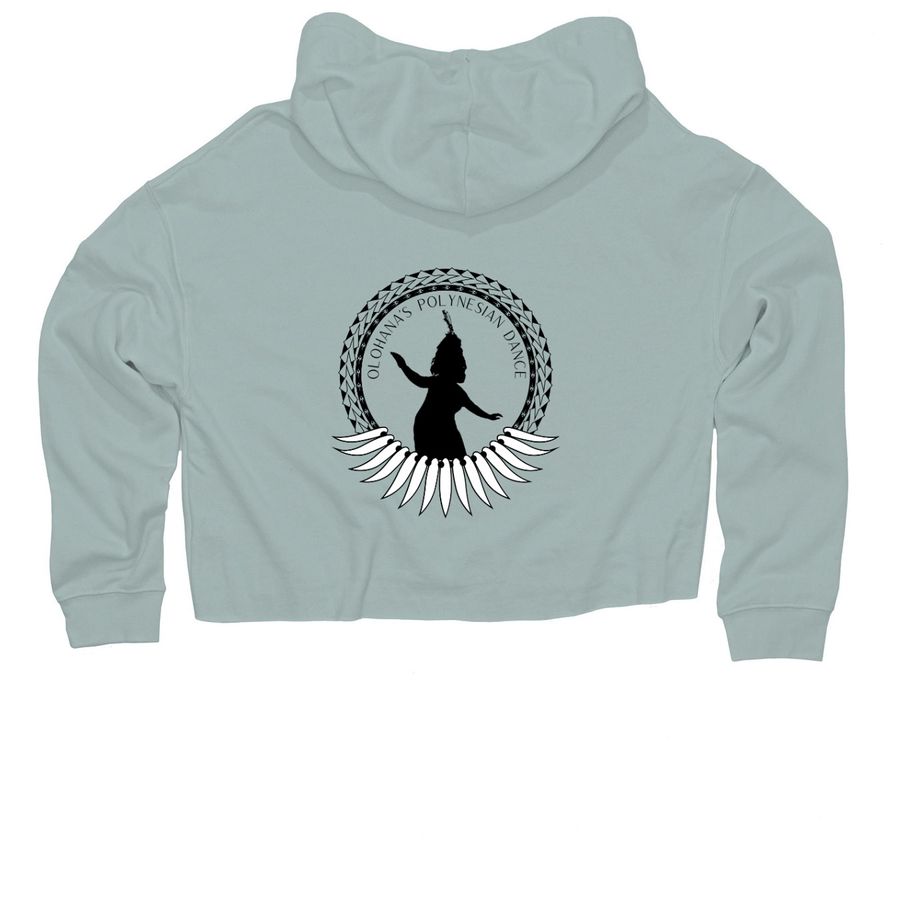 Taupou Crop & Zip Up Hoodies, a Sage Women?s Lightweight Cropped Hoodie (back-view)
