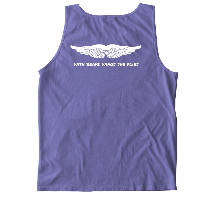 Brave Ladies Club&nbsp;, a Violet Comfort Colors Tank Top (back-view)