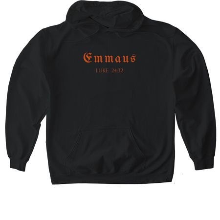 Emmaus Hoodies, a Black Gildan Softstyle Pullover Hoodie