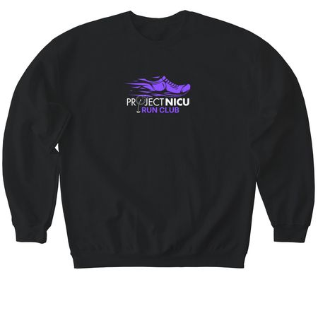 PROJECT NICU RUN CLUB, a Black Softstyle Crewneck Sweatshirt