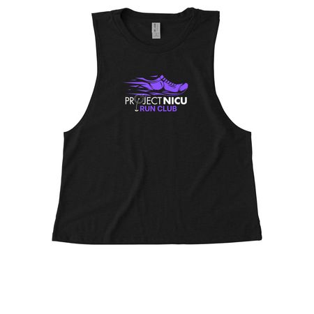 PROJECT NICU RUN CLUB, a Deep Black Allmade Eco Triblend Women?s Muscle Tank