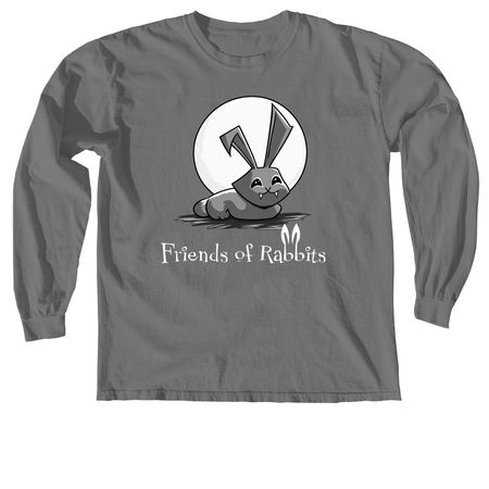Vampire Bunny Logo, a Grey Comfort Colors Long Sleeve Tee