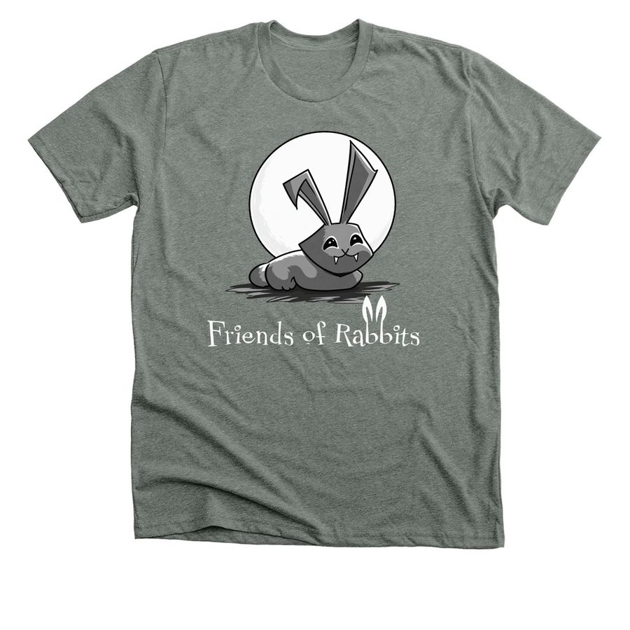 Vampire Bunny Logo, a Deep Heather Premium Unisex Tee