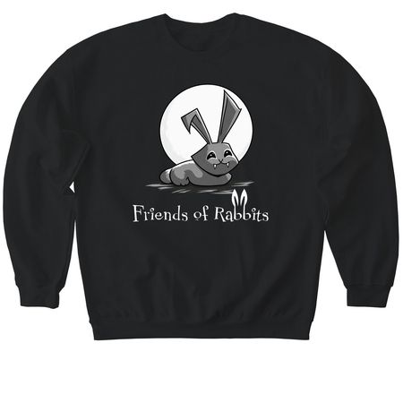 Vampire Bunny Logo, a Black Softstyle Crewneck Sweatshirt