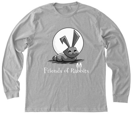 Vampire Bunny Logo, a Athletic Heather Premium Long Sleeve Tee