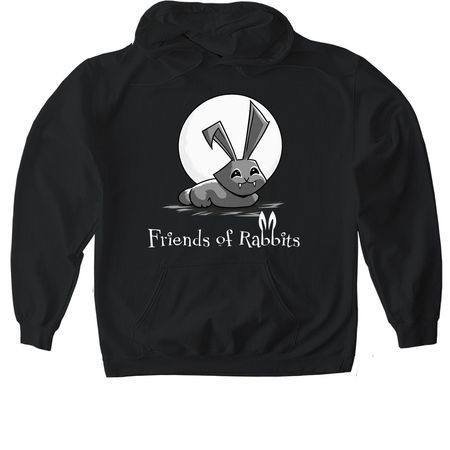 Vampire Bunny Logo, a Black Gildan Softstyle Pullover Hoodie