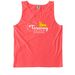 Tarameg 38 Years White Logo Tanktop, a Neon Red Orange Comfort Colors Tank Top
