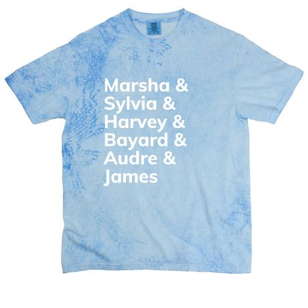 LGBTQ+ Icons, a Fiji Blue Comfort Colors Colorblast Tee