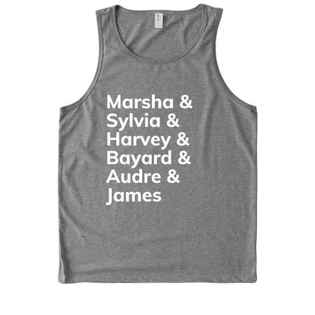 LGBTQ+ Icons, a Aluminum Grey Allmade Eco Triblend Tank