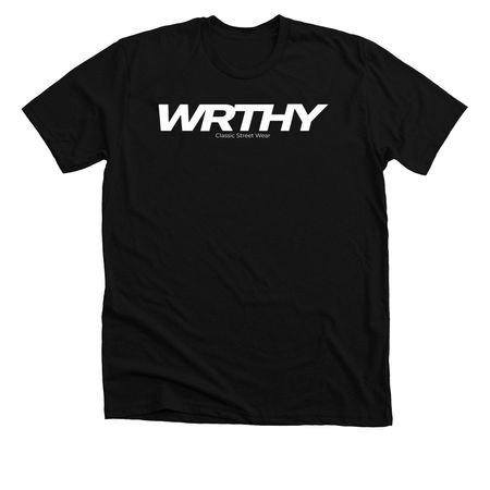 WRTHY, a Solid Black Blend Premium Unisex Tee