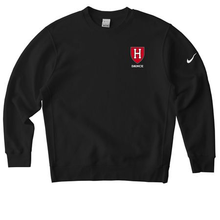 Harvard Dance Nike Fleece Shield Sweatshirt, a Black Nike Club Fleece Crewneck Sweatshirt
