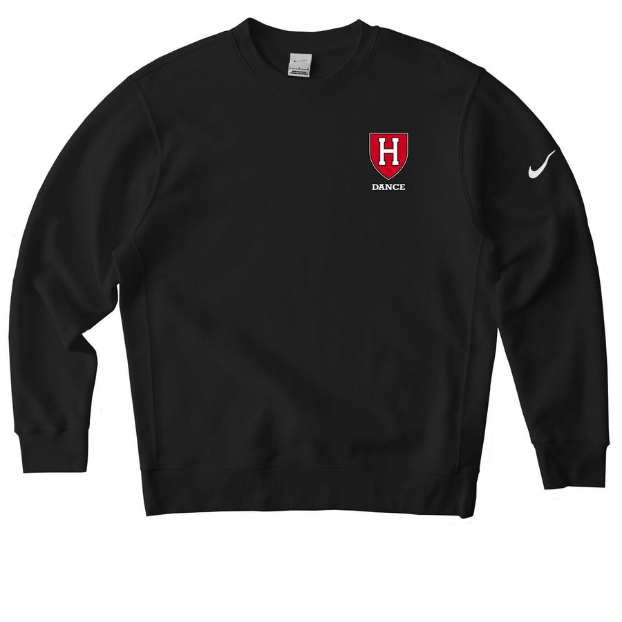 Harvard Dance Nike Fleece Shield Sweatshirt, a Black Nike Club Fleece Crewneck Sweatshirt