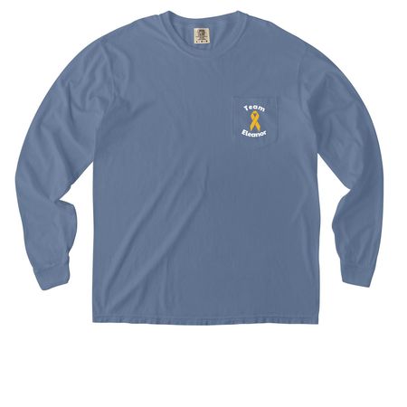 Team Eleanor - Adult Pocket Shirts, a Blue Jean Comfort Colors Long Sleeve Pocket Tee