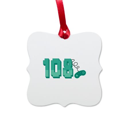 Wilson108 Ornament, a White Aluminum Square Ornament