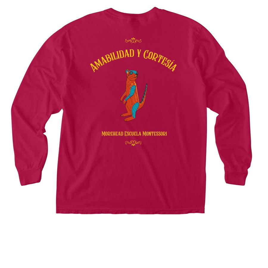 Hispanic Heritage Pocket Tee, a Crimson Comfort Colors Long Sleeve Pocket Tee (back-view)