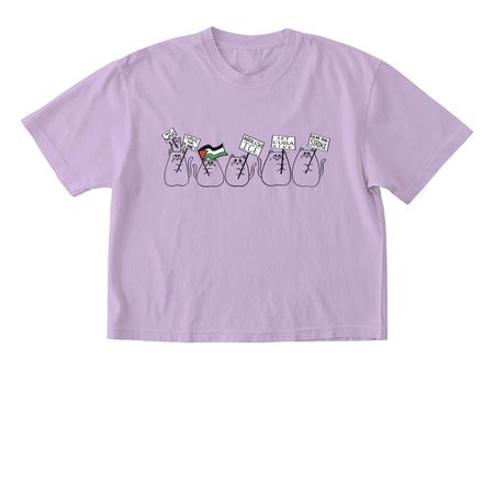 Protest Cat Top, a Orchid Comfort Colors Boxy Tee