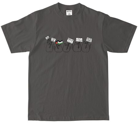 Protest Cat Top, a Dark Grey Max Heavyweight Tee