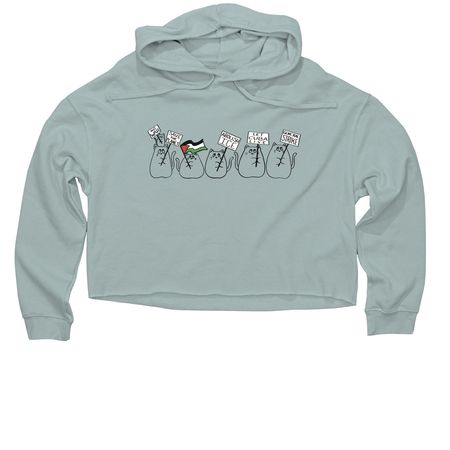 Protest Cat Top, a Sage Women?s Lightweight Cropped Hoodie