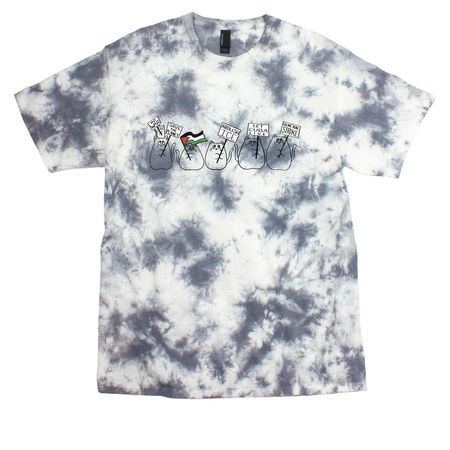 Protest Cat Top, a Grey Crystal Tie Dye Tee