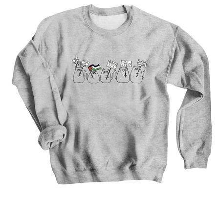 Protest Cat Top, a Sport Grey Crewneck Sweatshirt