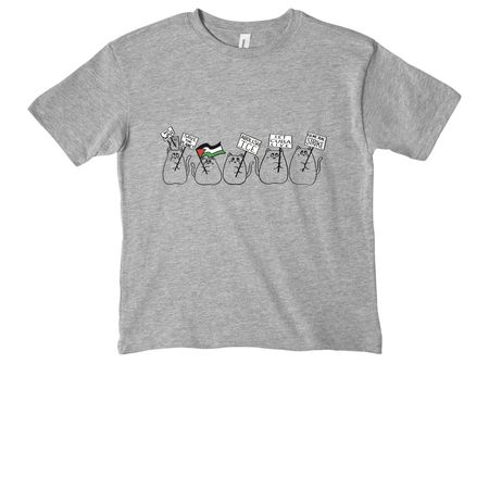 Protest Cat Top, a Athletic Heather Youth Heavyweight Tee