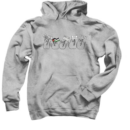 Protest Cat Top, a Sport Grey Pullover Hoodie