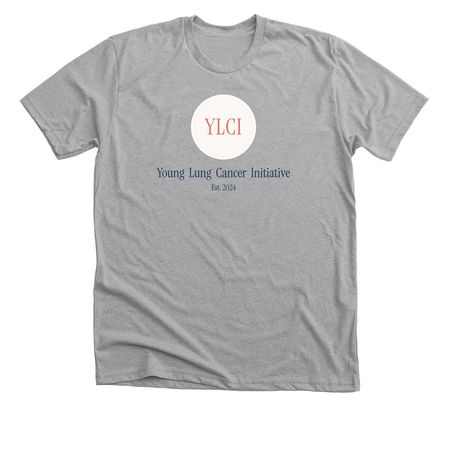 New YLCI Round Logo, a Athletic Heather Premium Unisex Tee