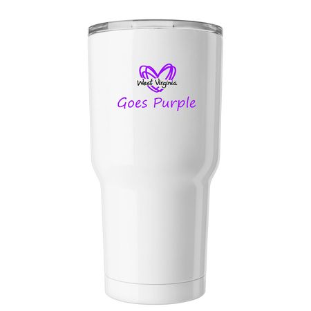 West Virginia Goes Purple?, a White Insulated Tumbler