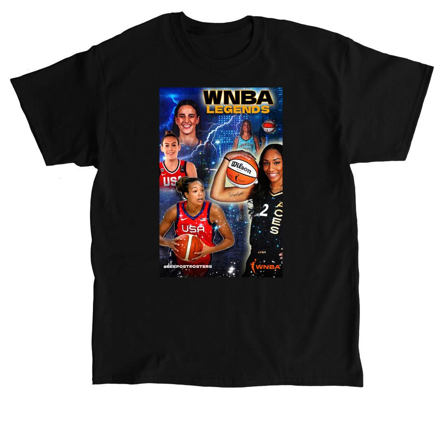 WNBA Legends, a Black Classic Unisex Tee