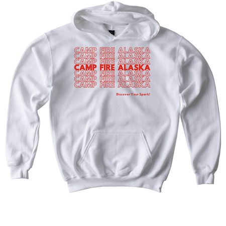 Camp Fire Alaska- Thank You (Youth), a White Softstyle Youth Pullover Hoodie