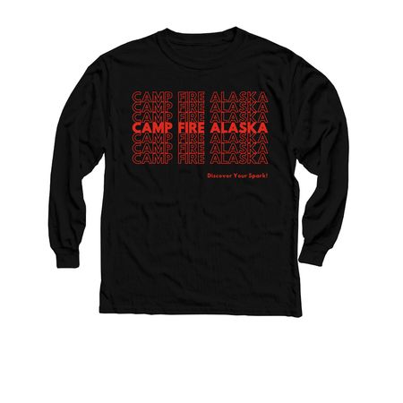 Camp Fire Alaska- Thank You (Youth), a Black Youth Long Sleeve Tee