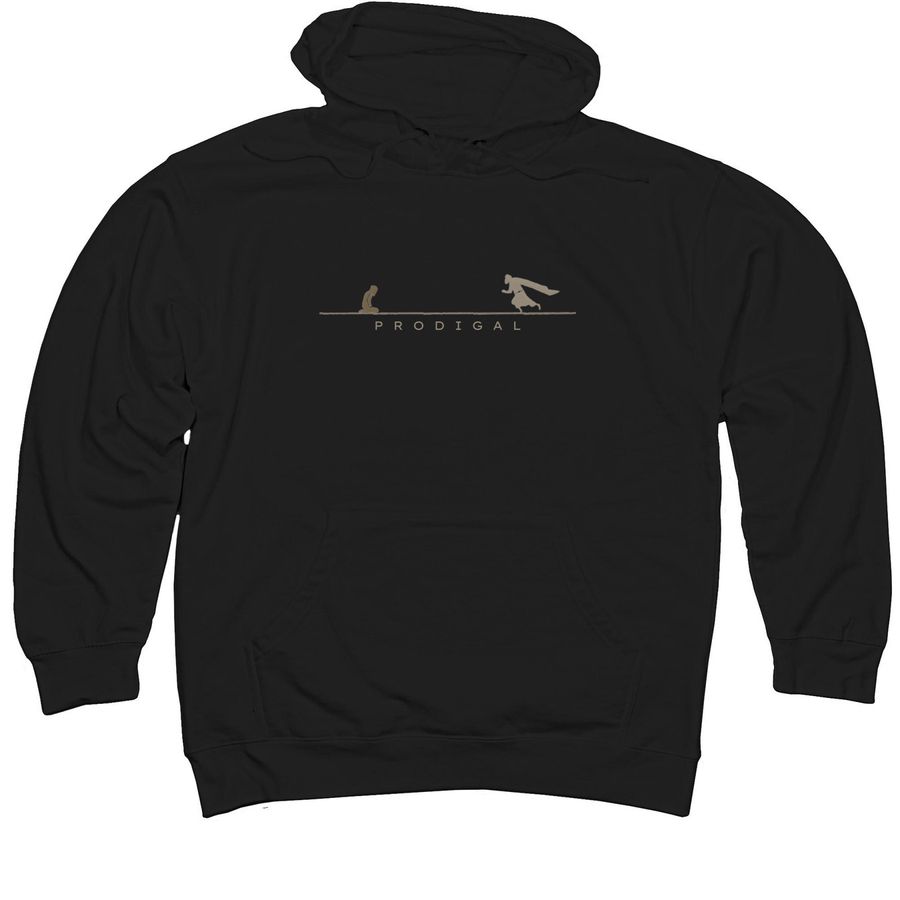 Bubba's Story - THE PRODIGAL, a Black Midweight Pullover Hoodie