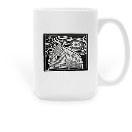 Mugs - Barn, a White Large Coffee Mug