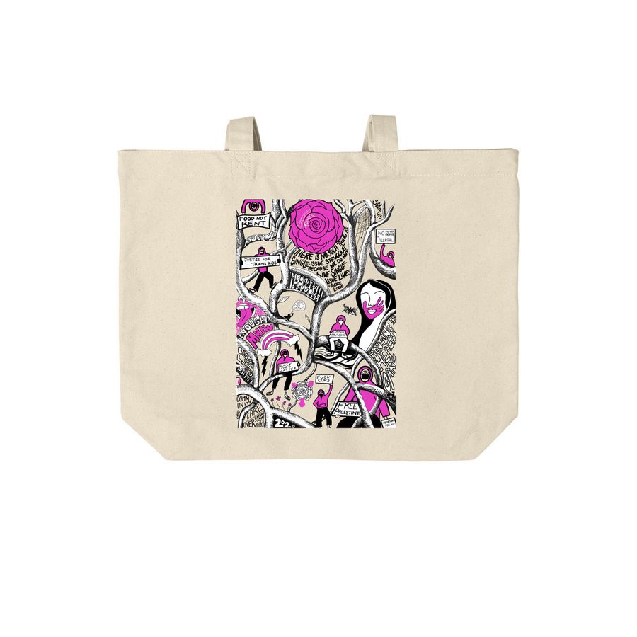 Protest Tote for Palestine, a Natural Cotton Canvas Tote Bag