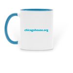 Chicago House and Social Service Agency, a Light Blue Two-Tone Ceramic Mug (back-view)