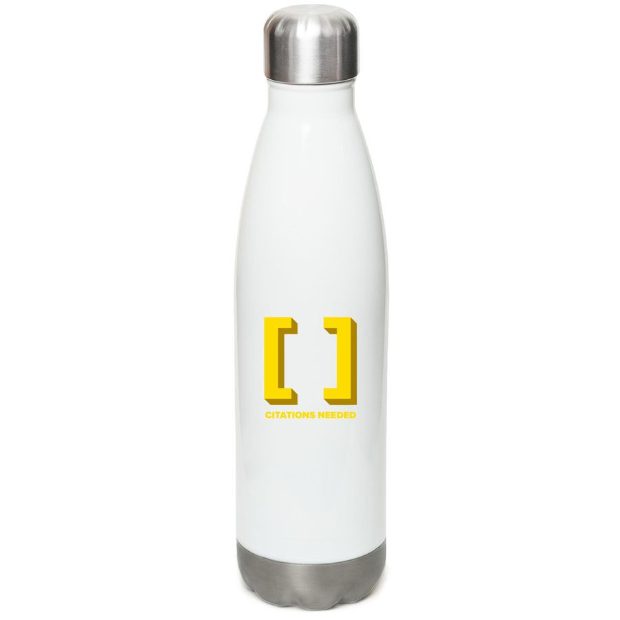 Libations Needed, a White Stainless Steel Water Bottle