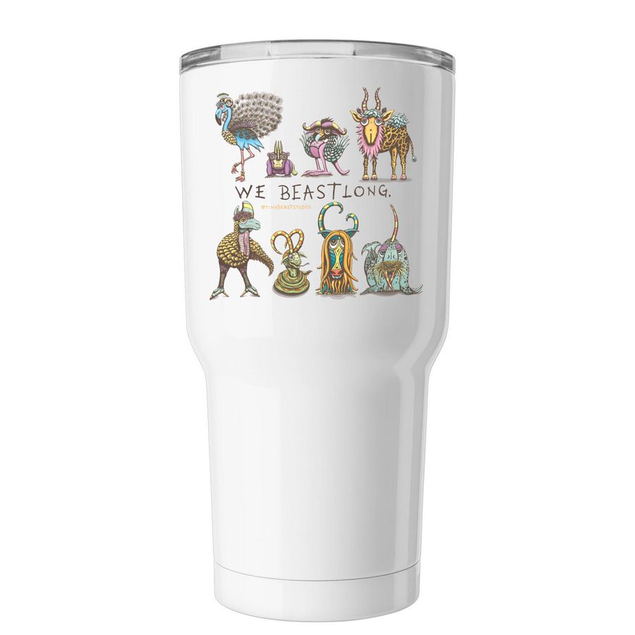 Beastly Mug, a White Insulated Tumbler