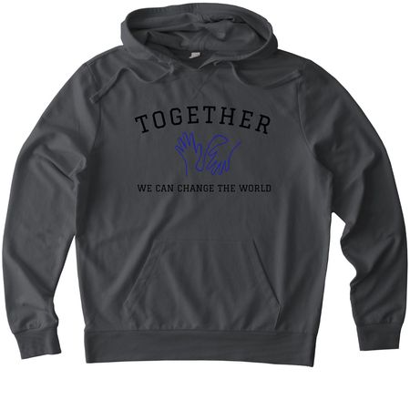 Change the world, a Terrain Grey Allmade Organic French Terry Pullover Hoodie