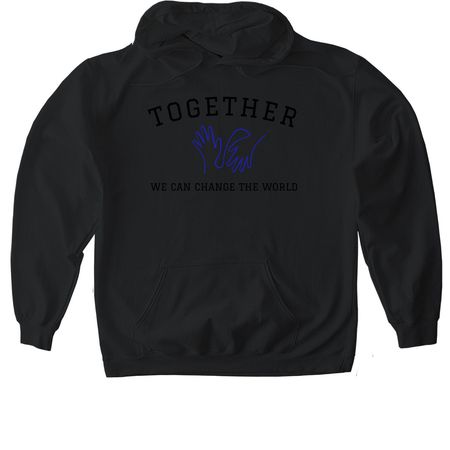 Change the world, a Black Gildan Softstyle Pullover Hoodie