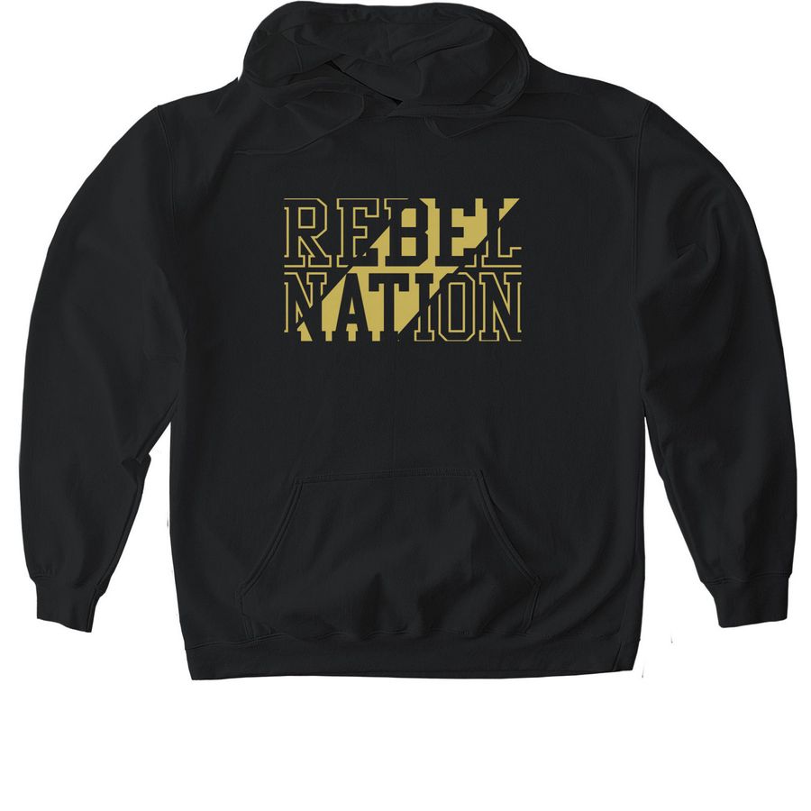 REBEL NATION, a Black Gildan Softstyle Pullover Hoodie