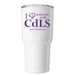 I Love Someone Tumbler, a White Insulated Tumbler (back-view)