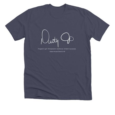 Grit. Resilience. Purpose., a Heather Midnight Navy Premium Unisex Tee