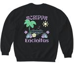 Work wear, a Black Softstyle Crewneck Sweatshirt (back-view)
