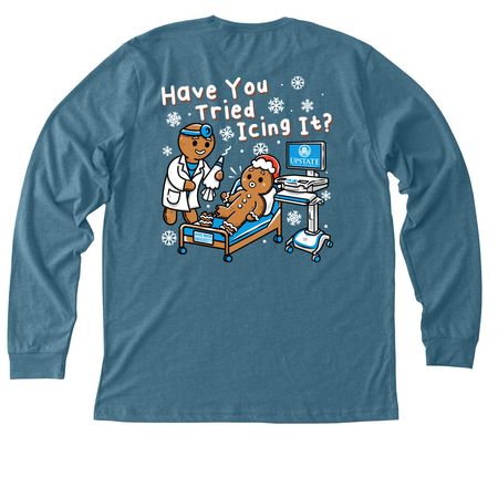 Have You Tried Icing It?, a Heather Deep Teal Premium Long Sleeve Tee