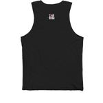 Not Flexible, a Black Premium Cotton Tank (back-view)