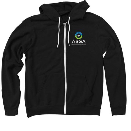 ASGA Hoodies, a Black Zip Up Hoodie