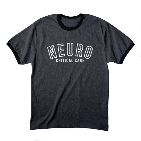 NCC - Baseball, a Dark Heather Grey/ Jet Black Cotton Ringer Tee