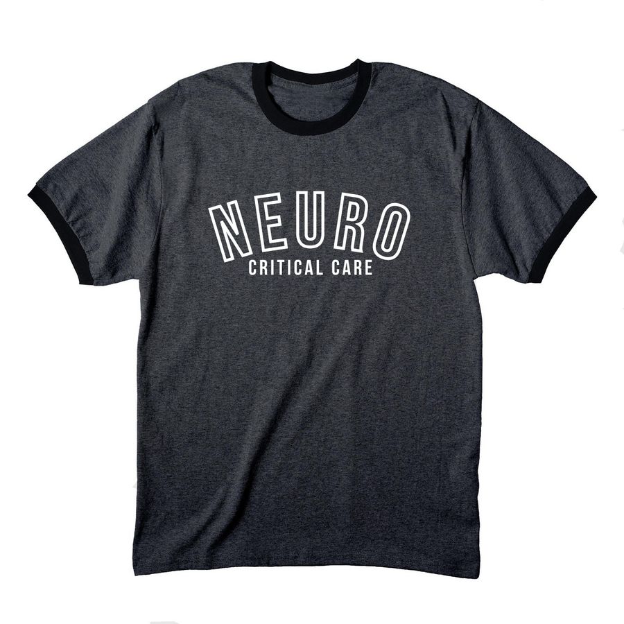 NCC - Baseball, a Dark Heather Grey/ Jet Black Cotton Ringer Tee